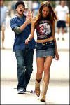 Justin filming his music video for "I'm Lovin' It". (August 10, 2003)