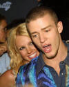 Justin & Britney at the "Celebrity" album release party. (July 23, 2001)