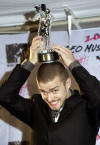 Justin at the 2003 MTV Video Music Awards in New York City. (August 28, 2003)