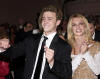Justin & Britney at the J Records president Clive Davis's pre-Grammys dinner party.  (Feb. 26, 2002)