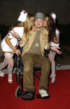 Justin & his 'nurses' arrive at the 2002 Billboard Music Awards show at the MGM Grand Garden Arena in Las Vegas, NV. (Dec. 9, 2002)