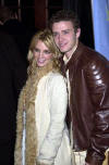 Justin & Britney at her album release party for "Britney". (Nov. 6, 2001)