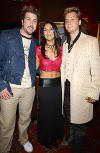 Joey, Emmanuelle Chriqui & Lance at the New York premiere of the movie "On The Line". (Oct. 9, 2001)