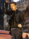 Justin performs on Times Square on Total Request Live in NYC. (Nov. 5, 2002)
