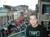 Lance on Bourbon Street in New Orleans, LA.  (Feb. 3, 2002)