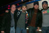 Kiss 107FM's Blake Michaels with *NSYNC outside Drink in Clive.  (March 27, 2002)